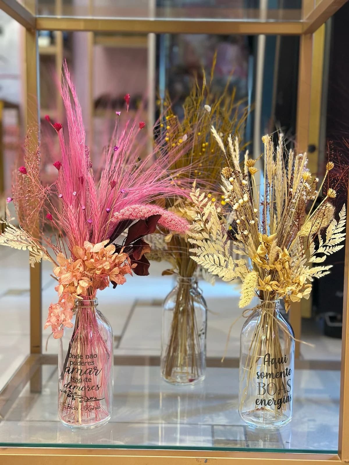 Garrafinha de Flores Secas